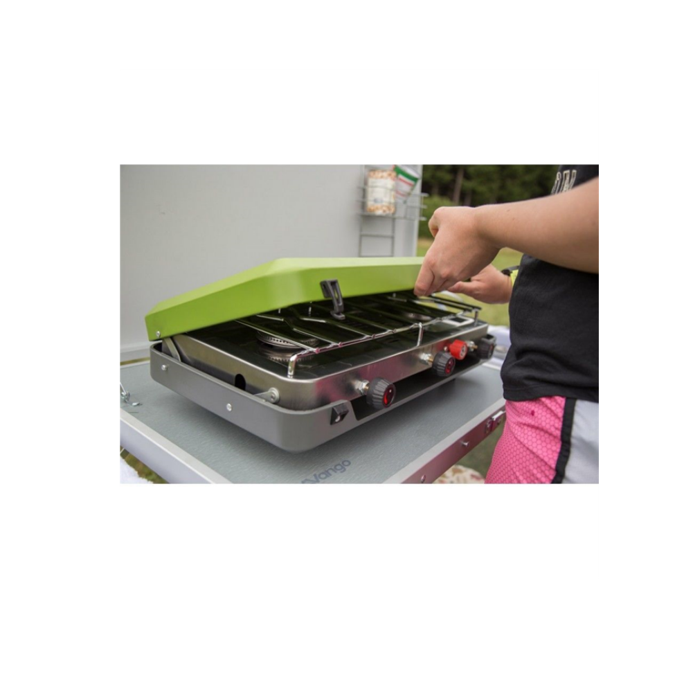 Vango Combi IR Grill & Double Burner Camping Cooker With Piezo Ignition