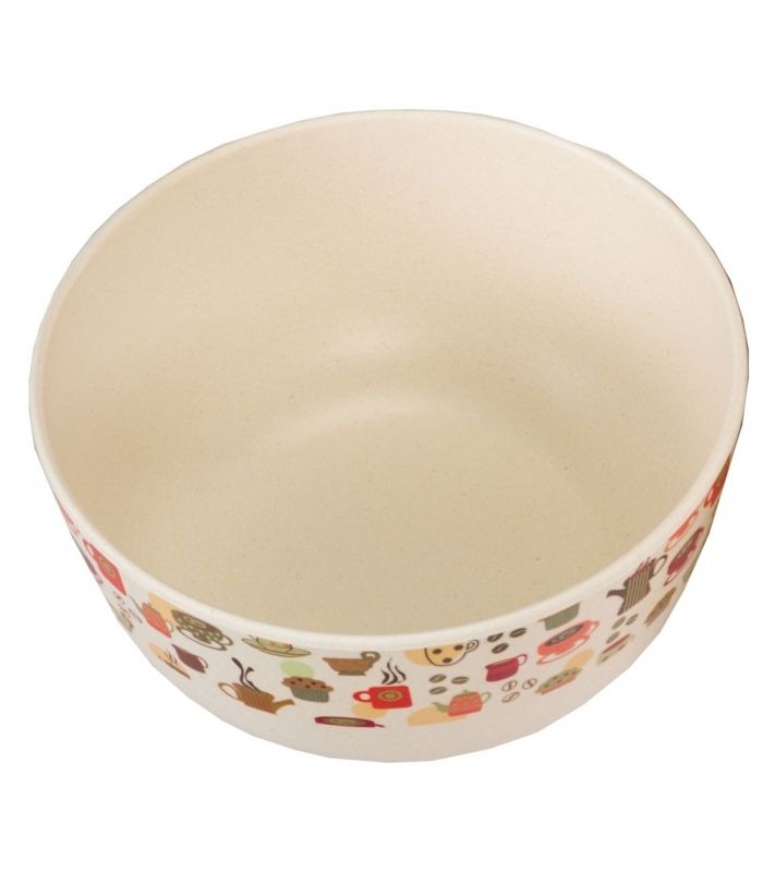 Vango Bamboo 14cm Bowl - Eco Friendly Bowl - Coffee Cup Print