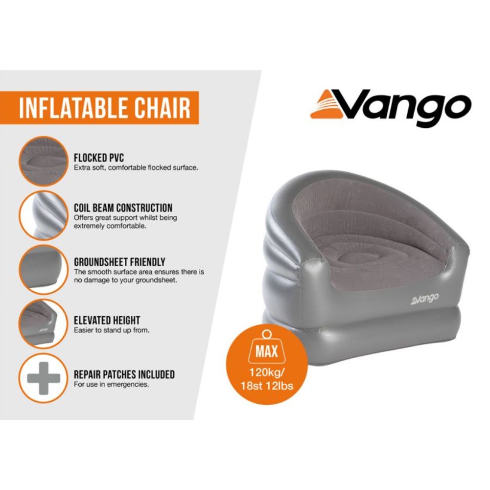 Vango Inflatable Chair - Camping Blow Up Chair  Info