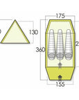 Force Ten Classic Standard Mk 4 Tent - 3 Person Tent - Measurements