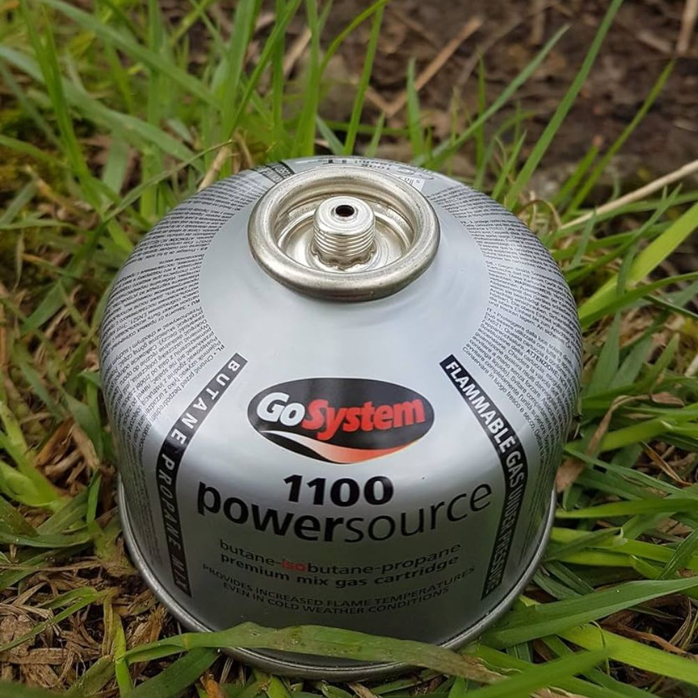 GoSystemPowersourceButanePropaneThreadedMix100gGasCartridge without cap