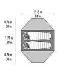 MSR Elixir 2 Tent - 2 Man Trekking/Backpacking Tent - Size