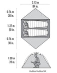 MSR Hubba Hubba NX 2 Person Tent (White) diagram