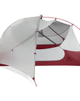 MSR Hubba Hubba NX 2 Person Tent (White) half tarp