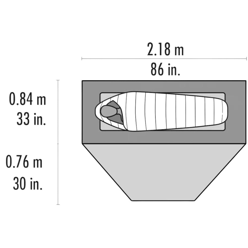 MSR Elixir 1 Tent - 1 Person Solo Tent (White)Measurements