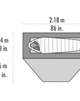 MSR Elixir 1 Tent - 1 Person Solo Tent (White)Measurements