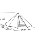 Robens Green Cone PRS Tipi Tent (2024) diagram