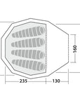 Robens Green Cone PRS Tipi Tent (2024) diagram inside tent