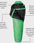 Snugpak Travelpak 3 Sleeping Bag WGTE - Left Zip (Emerald Green) Info