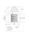 Vango Mokala 450 Tent - 4 Person Tent (Treetops) - 2021 diagram