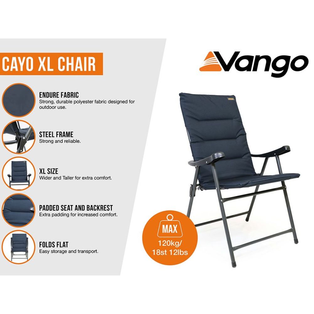 Vango Cayo XL Camping Chair (Granite Grey)