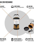 Vango Nova 200 Recharge Lantern - Camping Lanterninfo