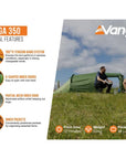 Vango Omega 350 Eco Tent - 3 Man Tunnel Tent