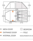Vango Omega 350 Eco Tent - 3 Man Tunnel Tent - Sizes