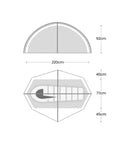 Wild Country Helm Compact 1 Tent - 1 Man Tent (2024) - Measurements