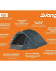 Vango Tay 400 Tent - 4 Man Tent (Deep Blue) - Features