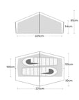 Wild Country Zephyros Compact 2 V3 Tent - Measurements