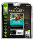 Wayfayrer Chilli Con Carne & Rice - Outdoor Camping Ready to Eat Meal Pouch