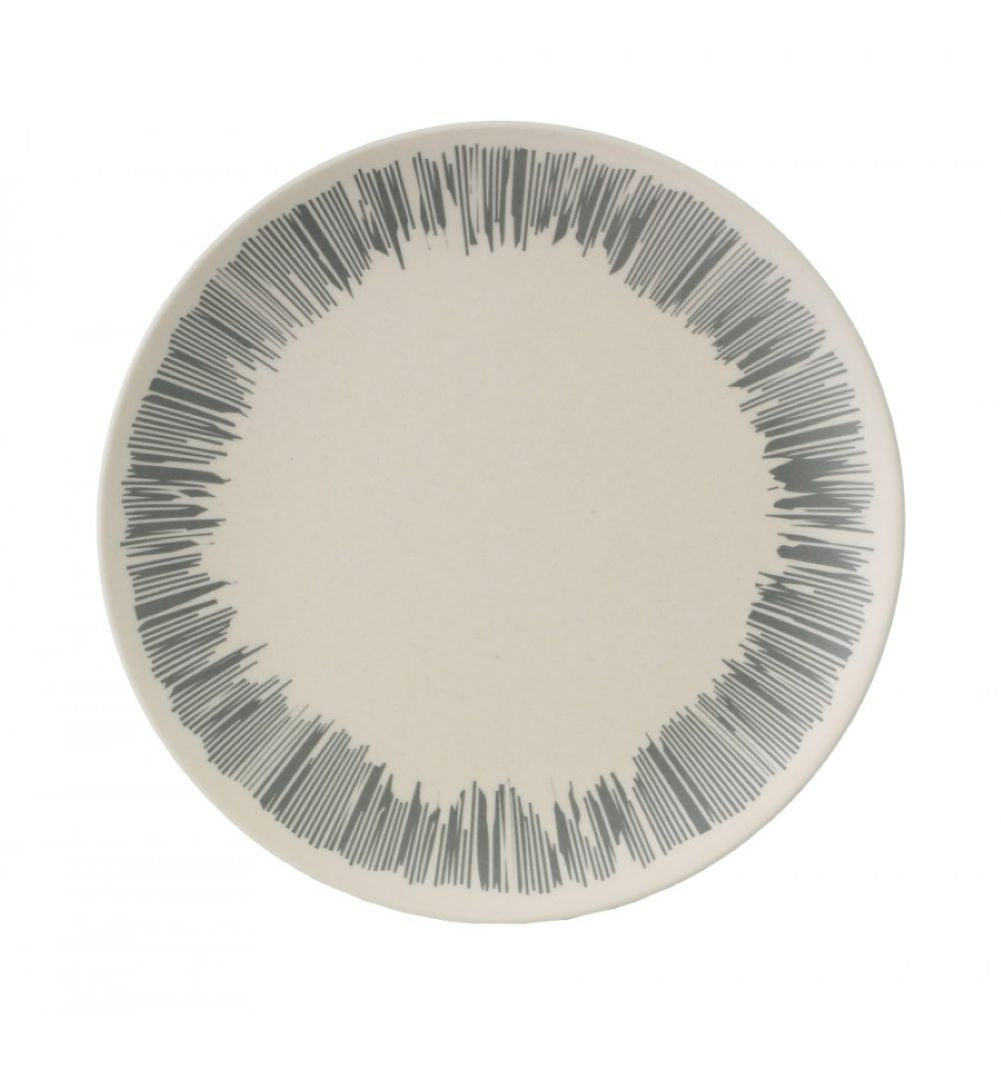 Vango Bamboo 20cm Dessert PLate - Grey Stripe