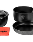 Trangia Tundra 3 Cook Kit - 2 Non-Stick Pots With Lid & Frying Pan