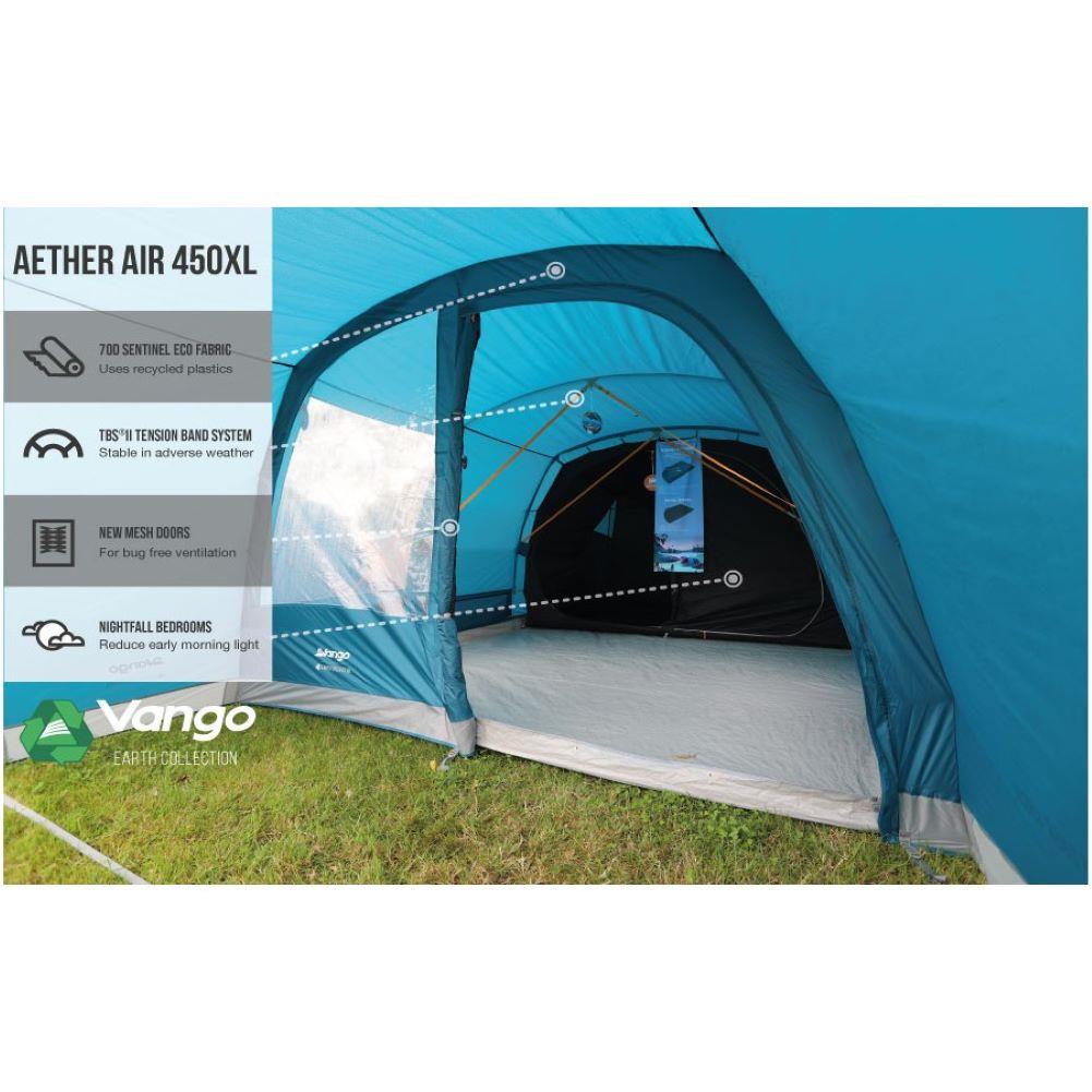 Vango Aether Air 450XL Tent - 4 Person Inflatable Airbeam Tent