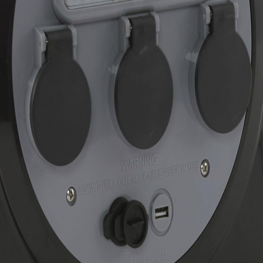 Outwell Mensa Mains 3-Way Roller Kit with USB and LED Light