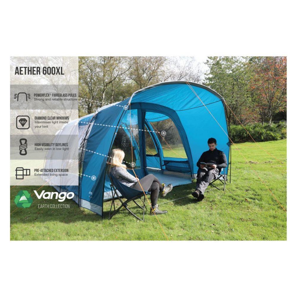Vango Aether 600XL Poled Tent - 6 Man Tent - Info