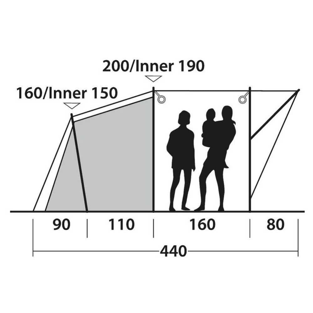 Outwell Oakwood 3 Tent - 3 Man Tent (2022) Size 2