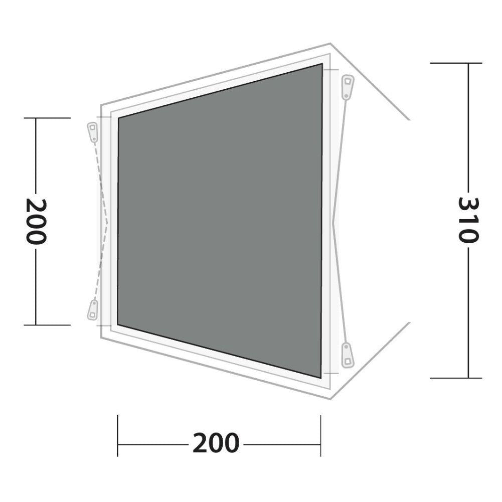 Outwell Woodcrest Awning Carpet - Flat Woven Carpet Size