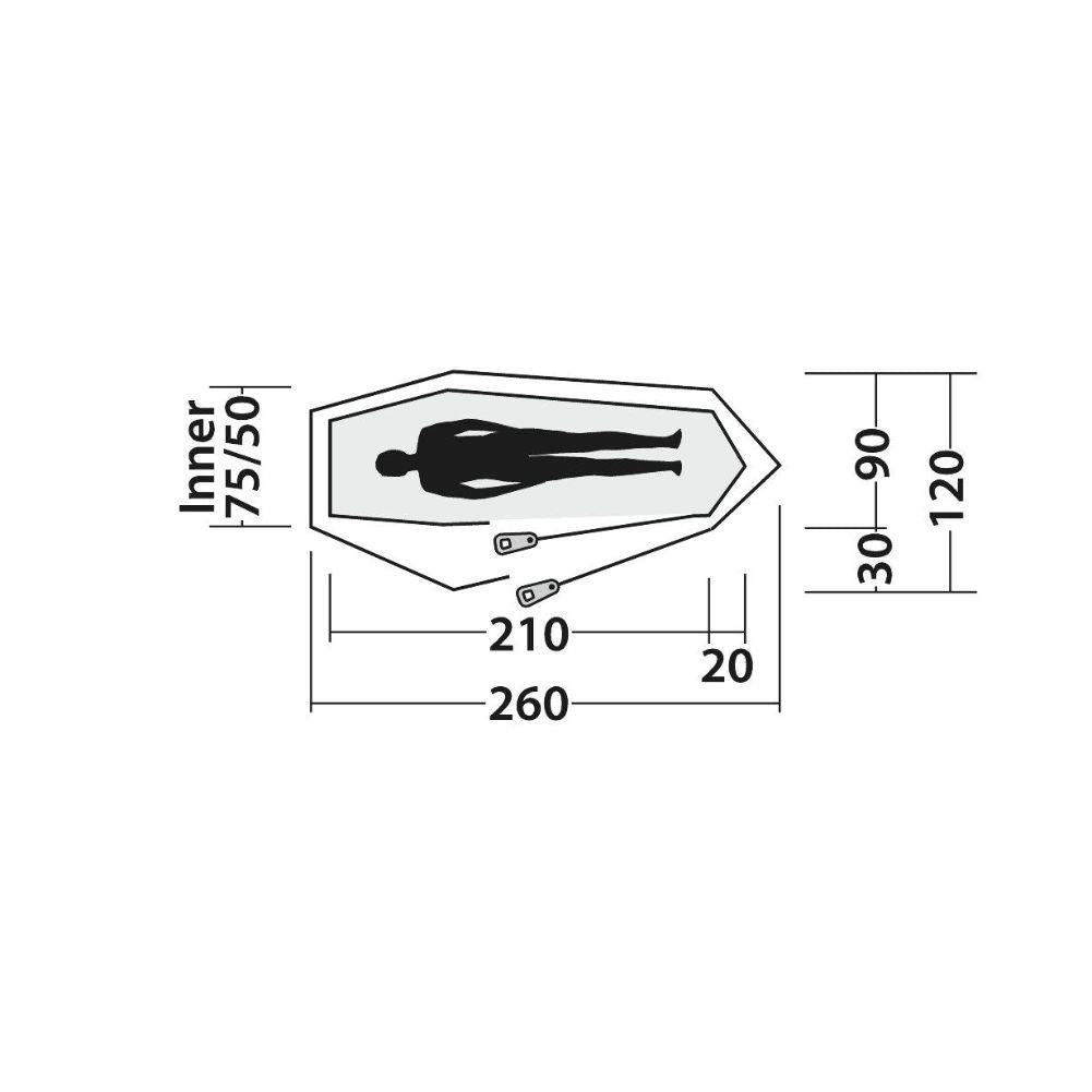 Easy Camp Geminga 100 Compact Tent - 1 Man Tent - Size