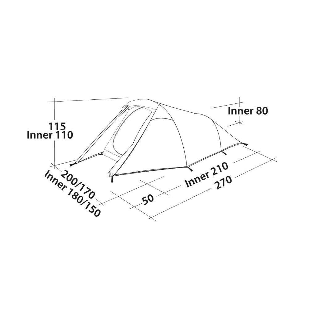 Easy Camp Energy 300 Tent - 3 Man Tent (Rustic Green) Sizes