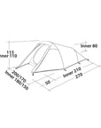 Easy Camp Energy 300 Tent - 3 Man Tent (Rustic Green) Sizes