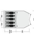 Outwell Dash 500 Tent - 5 Mant Tent Measurements