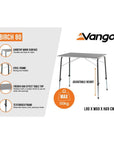 Vango Birch 80 Camping Table