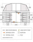 Vango Castlewood 800xl Package Tent - 8 Man Poled Family Tent (2023) Footprints