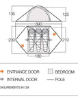 Vango Halo 300 Eco Tent - 3 Man Semi-Geodesic Trekking Tent (2022)