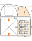Vango Kirby 400 Footprint – 480cm x 240cm