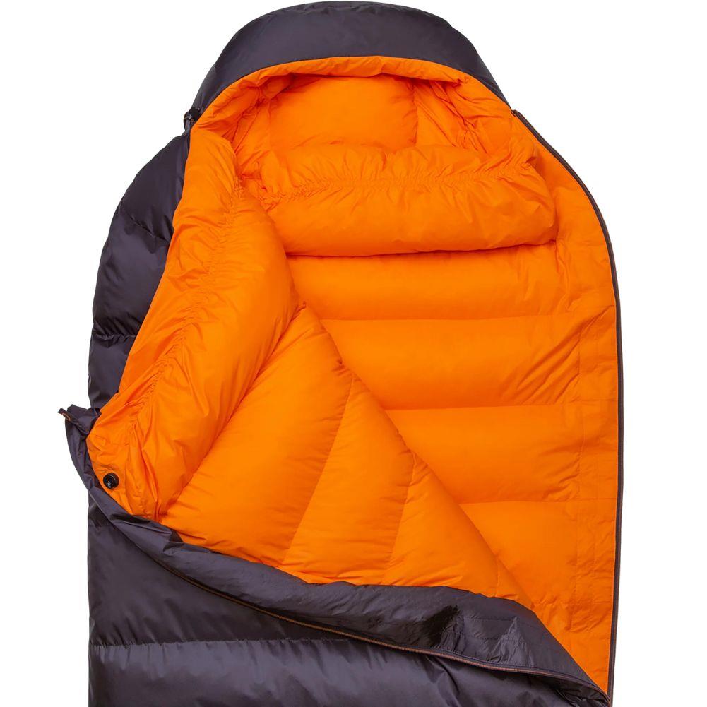 Mountain Equipment Glacier 300 Down Sleeping Bag - Long (Obsidian) open