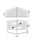 Wild Country Zephyros Compact 2 V3 Tent + Footprint Package - Measurements