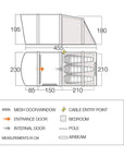 Vango Harris Air 350 Tent - 3 Man Tent (Mineral Green) diagram