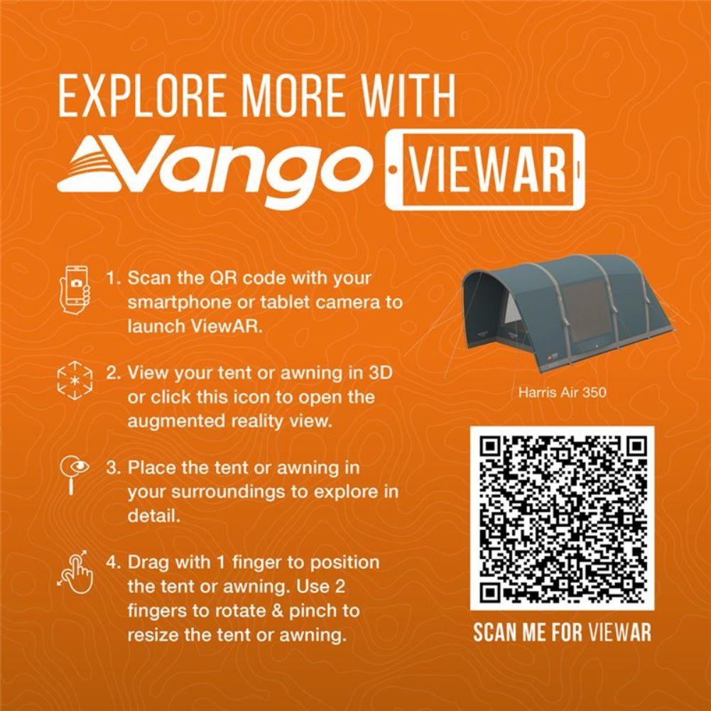 Vango Harris Air 350 Tent - 3 Man Tent (Mineral Green) qr code