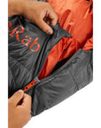 Rab Ascent 500 Down Sleeping Bag - Regular -Right Zip (Graphene)
