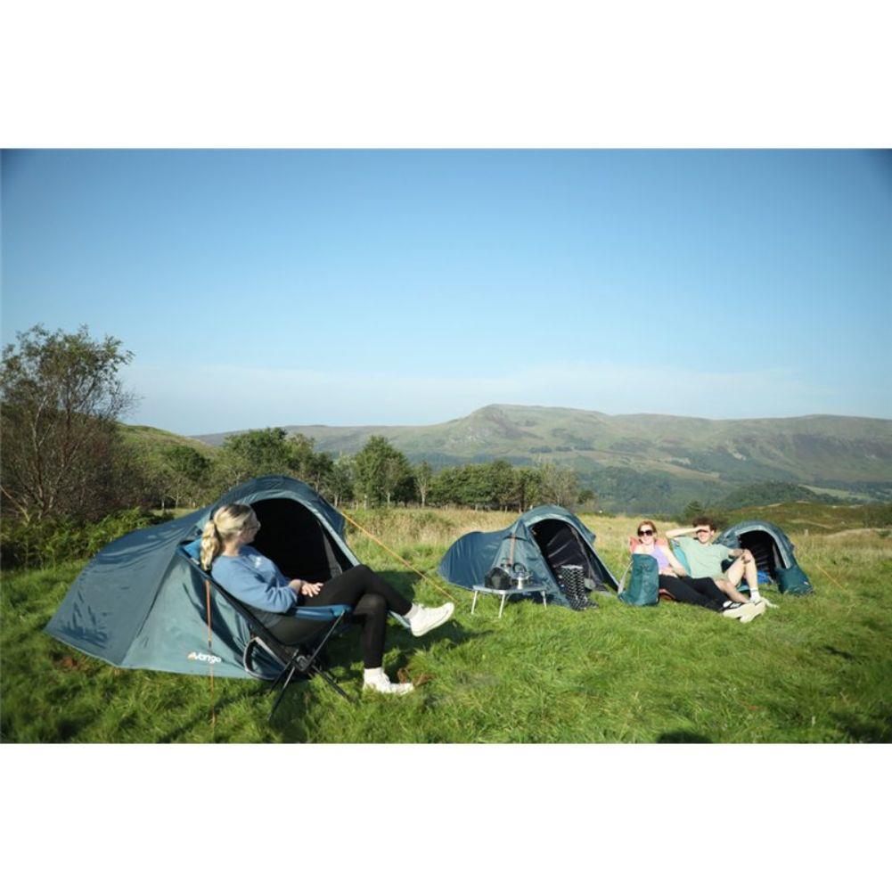 Vango Soul 200 Tent - 2 Man Tent (Deep Blue) Pitched