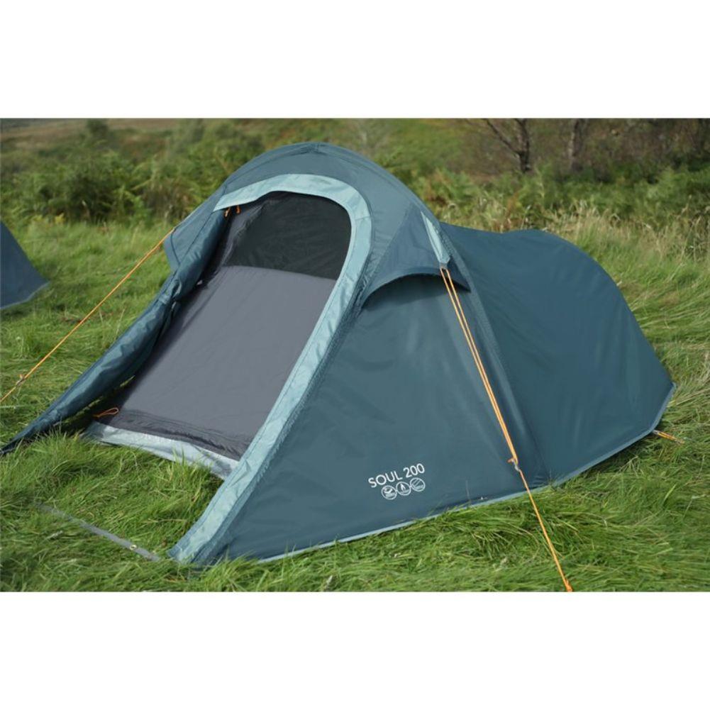 Vango Soul 200 Tent - 2 Man Tent (Deep Blue) Pitched Close