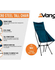 Vango Micro Steel Tall Chair (Mykonos Blue)