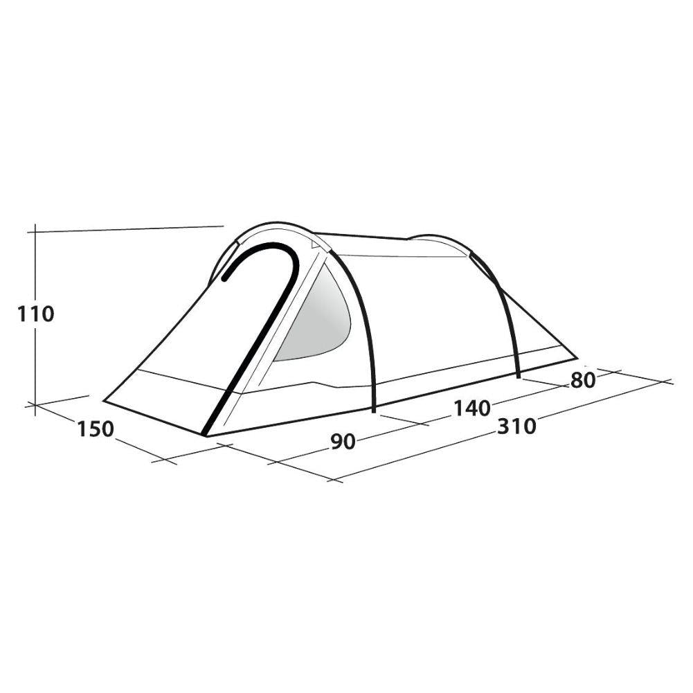 Outwell Tent Earth 2 - 2 Man Tent layout