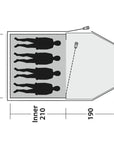 Outwell Tent Earth 4 - 4 Man Tunnel Tent 4 person