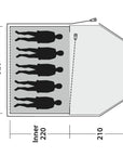 Outwell Tent Earth 5 - 5 Man Tunnel Tent diagram