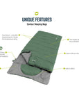 Outwell Sleeping Bag Contour - Right Zip (Midnight Black) info