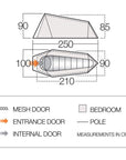 Vango Soul 100 - 1-Man Tunnel Tent (Deep Blue) diagram